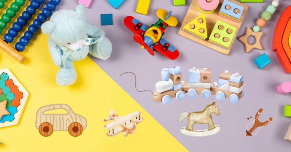 "Colorful Wooden Toys for Creative Play"