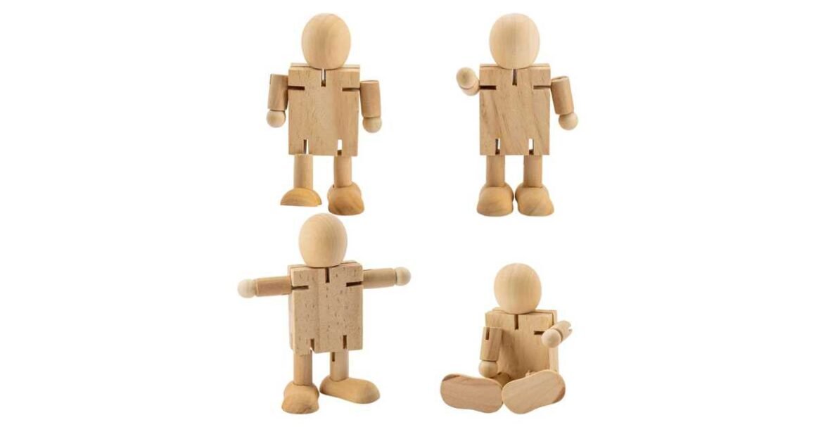 wooden robot toy