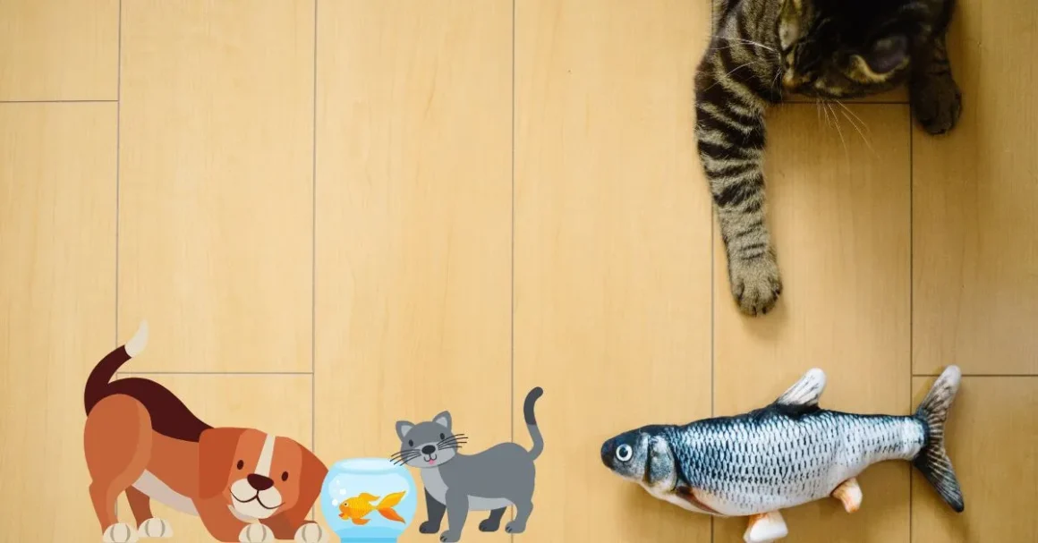 Colorful Robot Fish Toys for Cats - Interactive Cat Toy