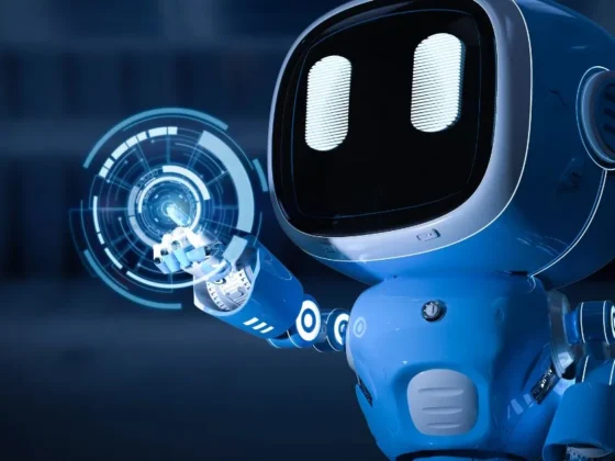 Blue robot toy