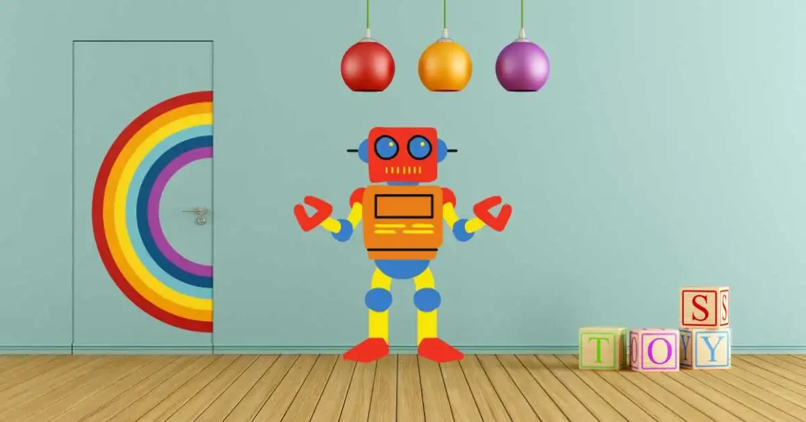 rainbow robot toy