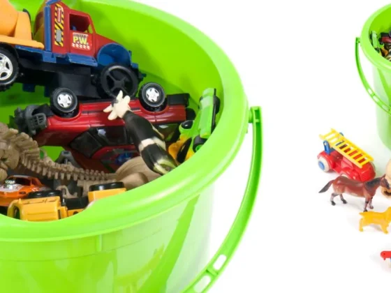 Colorful Bucket of Toys - Children's Playtime Fun