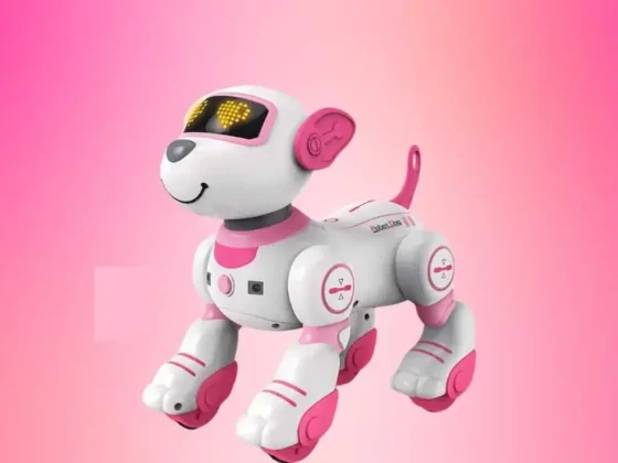 Adorable Pink Robot Dog Toy - Interactive and Playful Electronic Pet