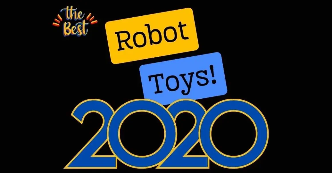 Happy child playing with the best robot toys of 2020.