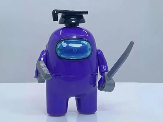 Colorful Among Us Robot Toy - Playful and Vibrant Game Character