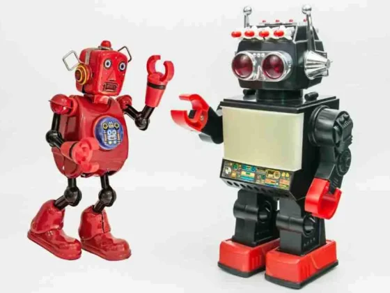 Vintage Collection of Antique Toy Robots - Nostalgic Playthings from the Past